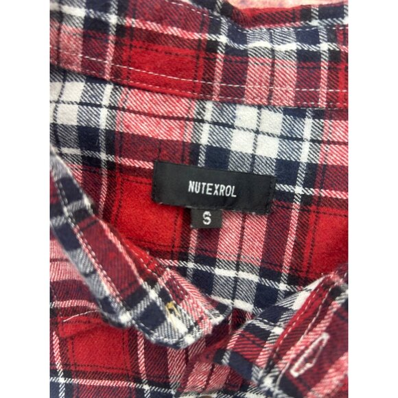 Nutexrol Womens Sleeveless Boyfriend Flannel Shirt Small with Frayed Edges - Picture 3 of 4